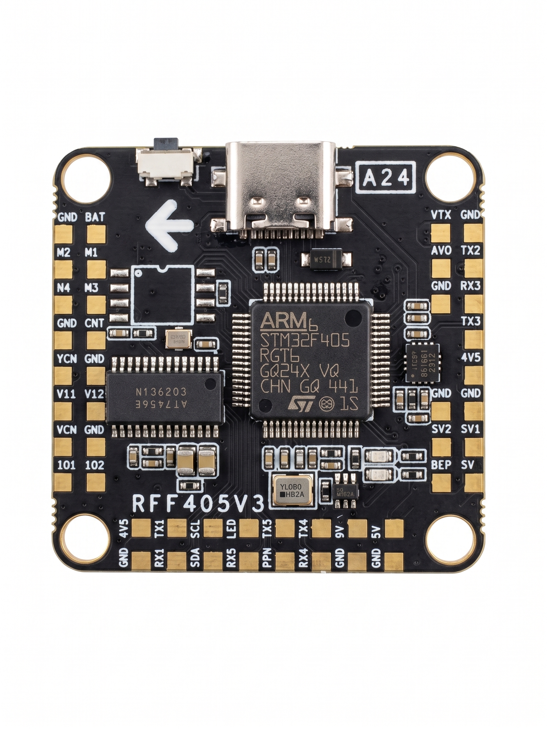 OEM RFFS-F405-50A Uçuş Kontrol Kartı + Rfcam-Night Fpv Kamera Seti (2'li) — STM32F405 Esc Stack + Gece Kamerası