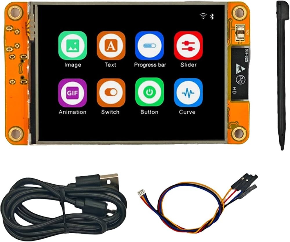 ESP32 Geliştirme Kartı 2.8 İnç Dokunmatik Ekranlı Wifi + Bluetooth Development Board (Kablo Dahil)