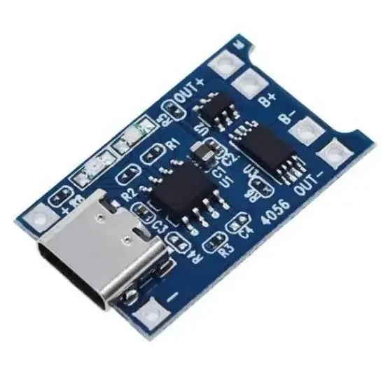 TP4056 USB-C Lityum Pil Şarj Modülü (Korumalı)